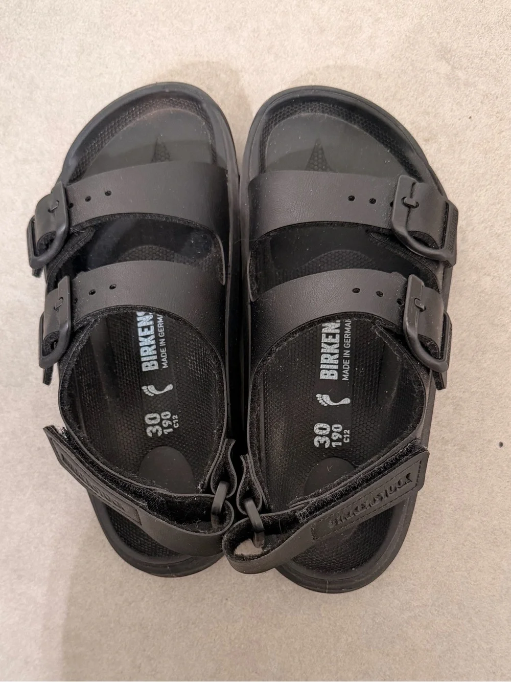 Birkenstock Kids Black Double-Strap Sandals